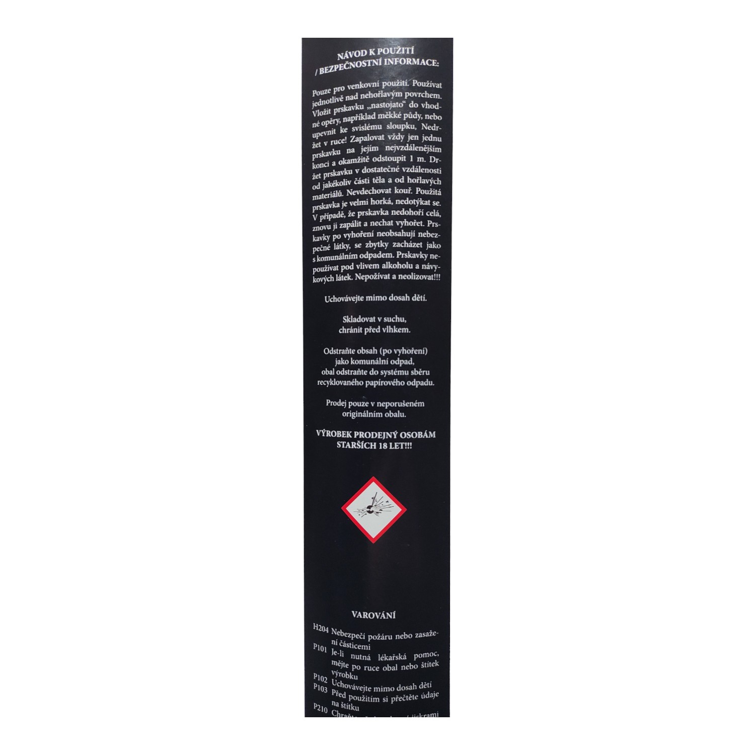 Prskavky 90 cm ČR PRSK101