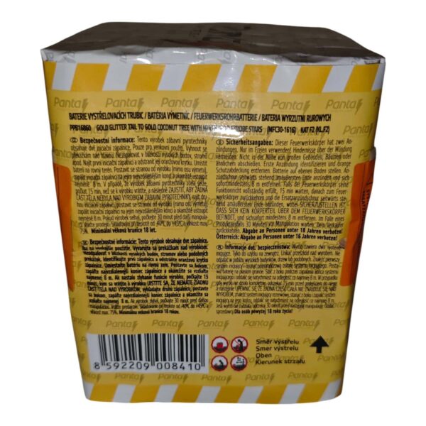 Kompaktní ohňostroj GOLD GLITTER TAIL 16 ran PPB16860